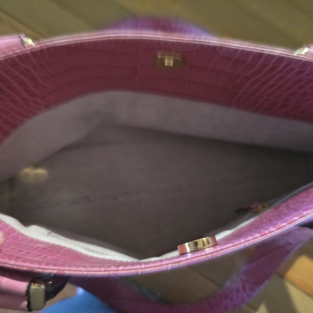 Kate Spade Pink Croc-Embossed Bag - Picture 4 of 4